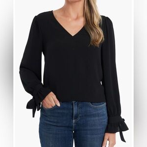 CeCe Navy Blouse